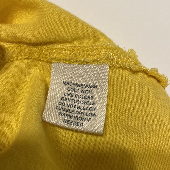 Westbound Linen-Cotton Hoodie Tunic Relaxed Plus Size W XL Mustard Yellow Minor - Picture 4 of 10